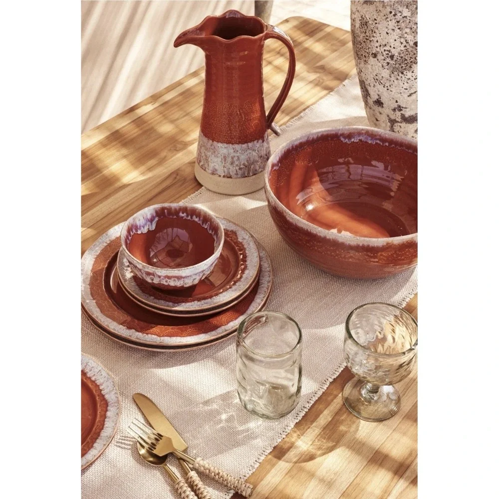 Anthropologie Old Havana Bread Plates Set of 4‎ Spice Appetizer Dessert Side New